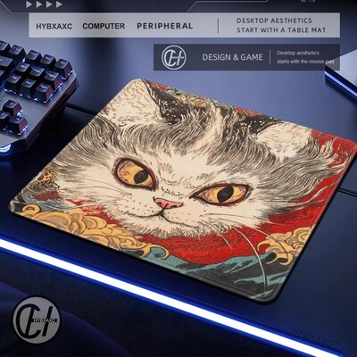 Pisica plutitoare anime japonez Gaming Rubber Pad Smallmouse Pad desktop imprimare HD Covoraș de dimensiuni mici Accesorii de joc mari pad mouse