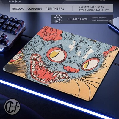 Pisica plutitoare anime japonez Gaming Rubber Pad Smallmouse Pad desktop imprimare HD Covoraș de dimensiuni mici Accesorii de joc mari pad mouse