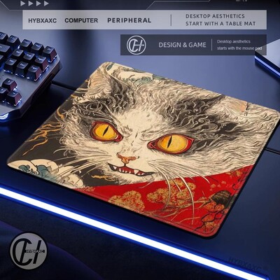 Pisica plutitoare anime japonez Gaming Rubber Pad Smallmouse Pad desktop imprimare HD Covoraș de dimensiuni mici Accesorii de joc mari pad mouse