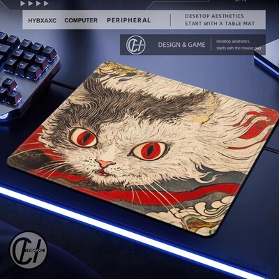 Pisica plutitoare anime japonez Gaming Rubber Pad Smallmouse Pad desktop imprimare HD Covoraș de dimensiuni mici Accesorii de joc mari pad mouse