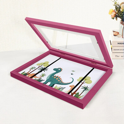2024 Noi rame de artă Front magnetic Deschis Schimbabil Cadre pentru copii pentru poster Desen foto Picturi Afișare imagini Fără fotografii