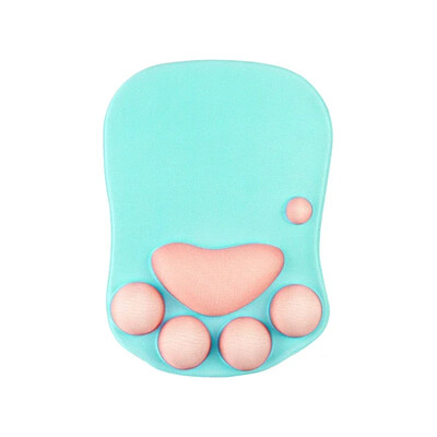 Tampă de mouse 3D din silicon moale, drăguț, covoraș de mouse cu labe de pisică, suporturi pentru încheietura mâinii, perne pentru mousepad pentru copii, laptop, computer, mousepad