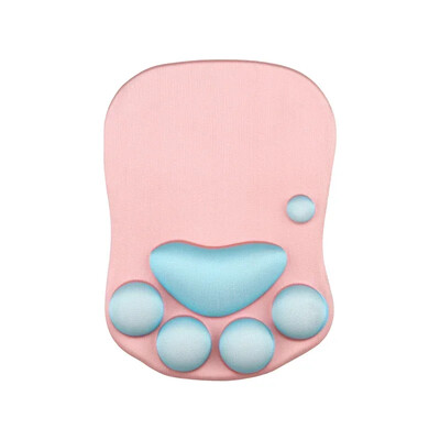 Tampă de mouse 3D din silicon moale, drăguț, covoraș de mouse cu labe de pisică, suporturi pentru încheietura mâinii, perne pentru mousepad pentru copii, laptop, computer, mousepad