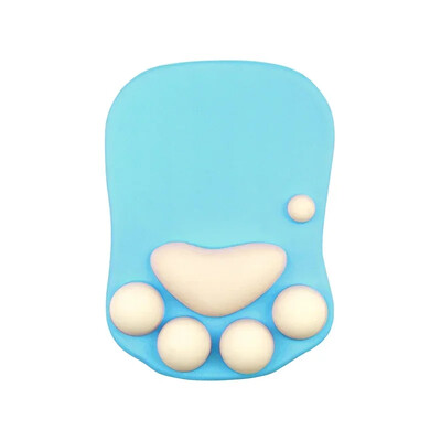 Tampă de mouse 3D din silicon moale, drăguț, covoraș de mouse cu labe de pisică, suporturi pentru încheietura mâinii, perne pentru mousepad pentru copii, laptop, computer, mousepad