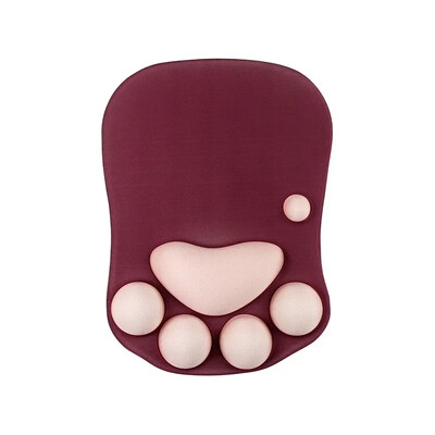 Tampă de mouse 3D din silicon moale, drăguț, covoraș de mouse cu labe de pisică, suporturi pentru încheietura mâinii, perne pentru mousepad pentru copii, laptop, computer, mousepad