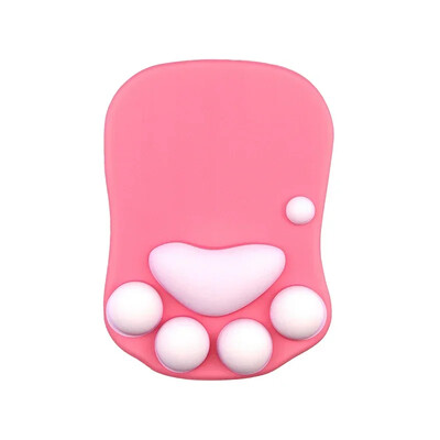 Tampă de mouse 3D din silicon moale, drăguț, covoraș de mouse cu labe de pisică, suporturi pentru încheietura mâinii, perne pentru mousepad pentru copii, laptop, computer, mousepad