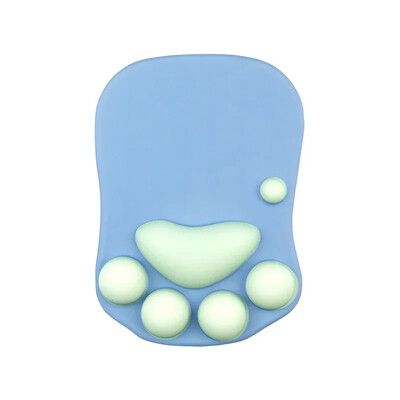 Tampă de mouse 3D din silicon moale, drăguț, covoraș de mouse cu labe de pisică, suporturi pentru încheietura mâinii, perne pentru mousepad pentru copii, laptop, computer, mousepad