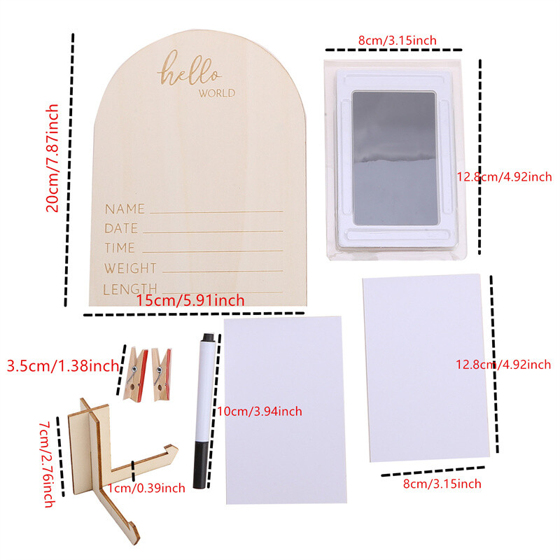 Rama foto cu ultrasunete Rama cu ultrasunete din lemn Logo cu două fețe de modă care anunță sarcina sau ornamente pentru nașterea bebelușului