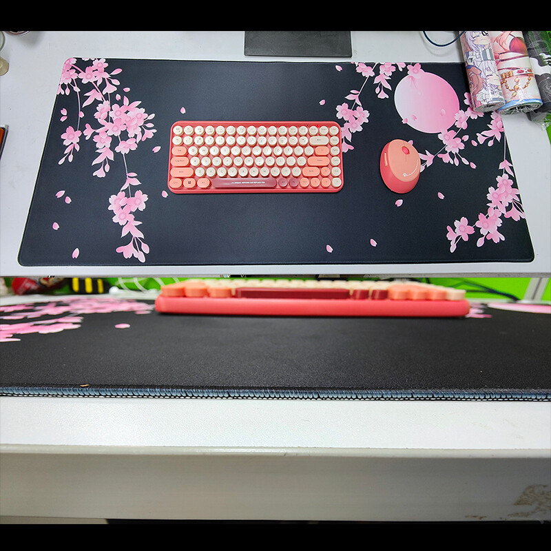 Mouse Pad arătos pentru fete femei Covoraș simplu pentru birou Producție de cauciuc de înaltă calitate Fund anti-alunecare Flori roz Drăguț