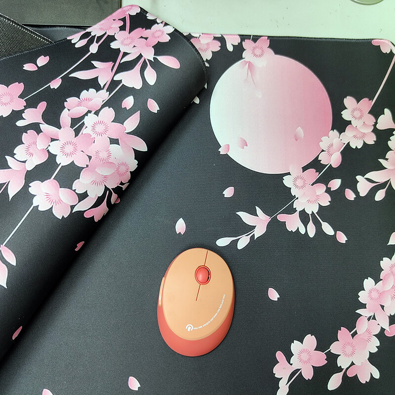 Mouse Pad arătos pentru fete femei Covoraș simplu pentru birou Producție de cauciuc de înaltă calitate Fund anti-alunecare Flori roz Drăguț