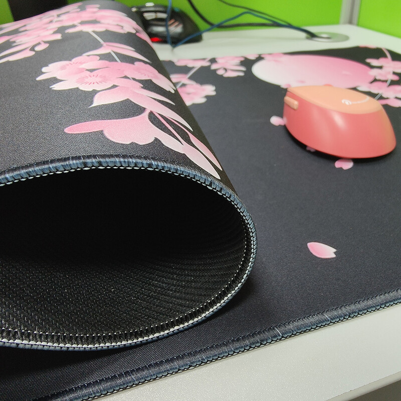 Mouse Pad arătos pentru fete femei Covoraș simplu pentru birou Producție de cauciuc de înaltă calitate Fund anti-alunecare Flori roz Drăguț