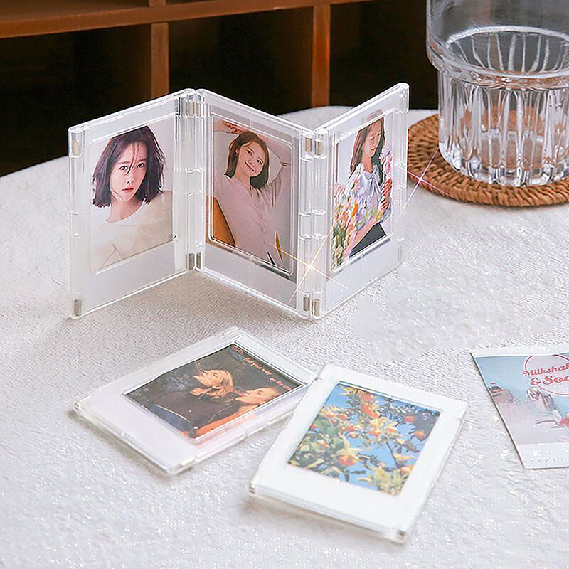 Cadru foto acrilic magnetic de aspirație de 3 inchi DIY pentru Fujifilm Instax Mini 12 11 9 8 7s 25 50s EVO Camera Mini Film Hârtie foto