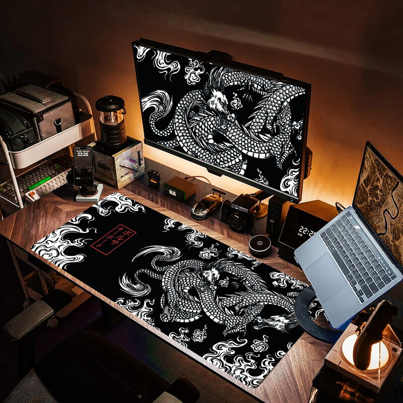 1 Buc. Dragon model Gaming Mouse Pad Pad pentru tastatură mare 31,5 x 11,8 inch Mouse Pad Mouse Pad pentru tastatură cu Anti-Sl