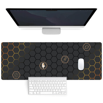 Εκθαμβωτικό Galaxy Gaming Mouse Pad, Μεγάλη αντιολισθητική βάση ποντικιού από καουτσούκ, πατάκι ποντικιού για πληκτρολόγιο, επιφάνεια εργασίας με ραμμένες άκρες, 31,5x11