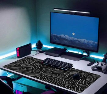 Gaming Mouse Pad Μεγάλο πληκτρολόγιο πληκτρολόγιο Πληκτρολόγιο και πληκτρολόγιο ποντικιού 31,5 x 11,8 ιντσών Επιτραπέζιο Mat Τοπογραφικό Mouse Pad για το σπίτι του γραφείου