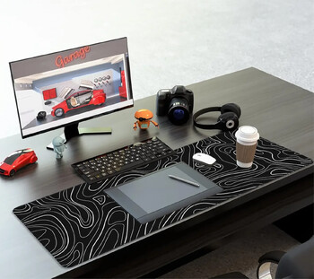 Gaming Mouse Pad Μεγάλο πληκτρολόγιο πληκτρολόγιο Πληκτρολόγιο και πληκτρολόγιο ποντικιού 31,5 x 11,8 ιντσών Επιτραπέζιο Mat Τοπογραφικό Mouse Pad για το σπίτι του γραφείου