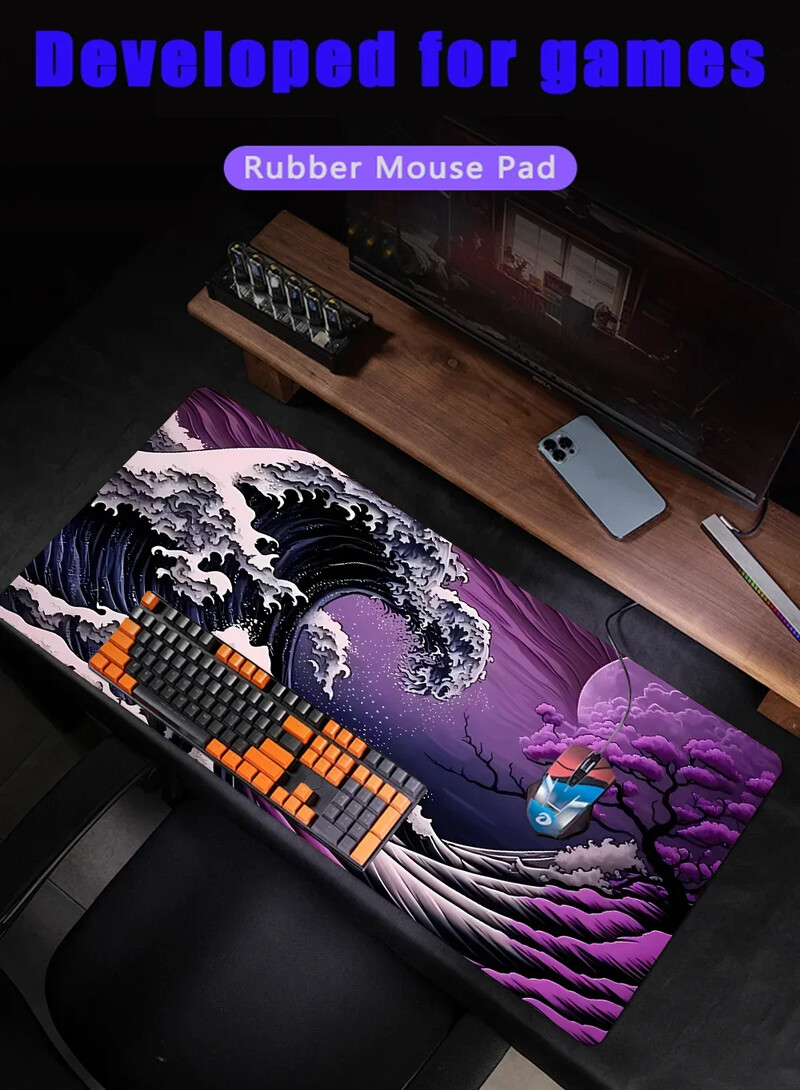 1 mare 50*100CM covoraș de protecție pentru birou din cauciuc, impermeabil, anti-alunecare, covoraș pentru mouse, covoraș de masă joc electronic sport birou creativ