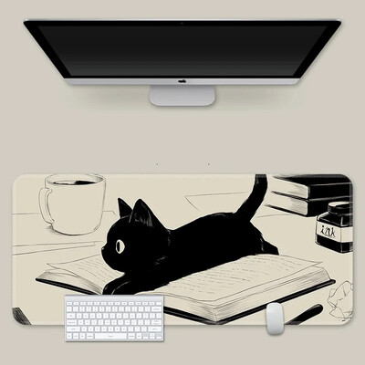 Hot Sell Ink Cat egérpadok Kawaii egyedi asztali szőnyegek számítógépes egérpadok céges nagy asztali pad nagy aranyos játékos egérpadok egéralátét