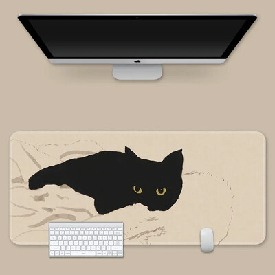 Hot Sell Ink Cat egérpadok Kawaii egyedi asztali szőnyegek számítógépes egérpadok céges nagy asztali pad nagy aranyos játékos egérpadok egéralátét