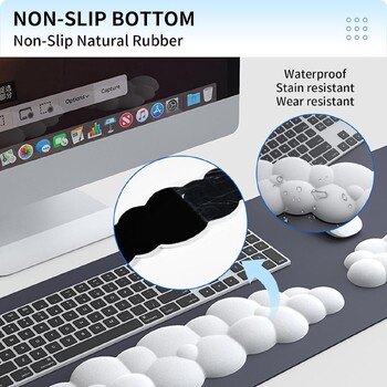 Εργονομικό πληκτρολόγιο Mouse Cloud Wrist Rest Προστασία πληκτρολόγησης Relax Wrist Memory Mouse Pad Υπολογιστή Γραφείο φορητού υπολογιστή