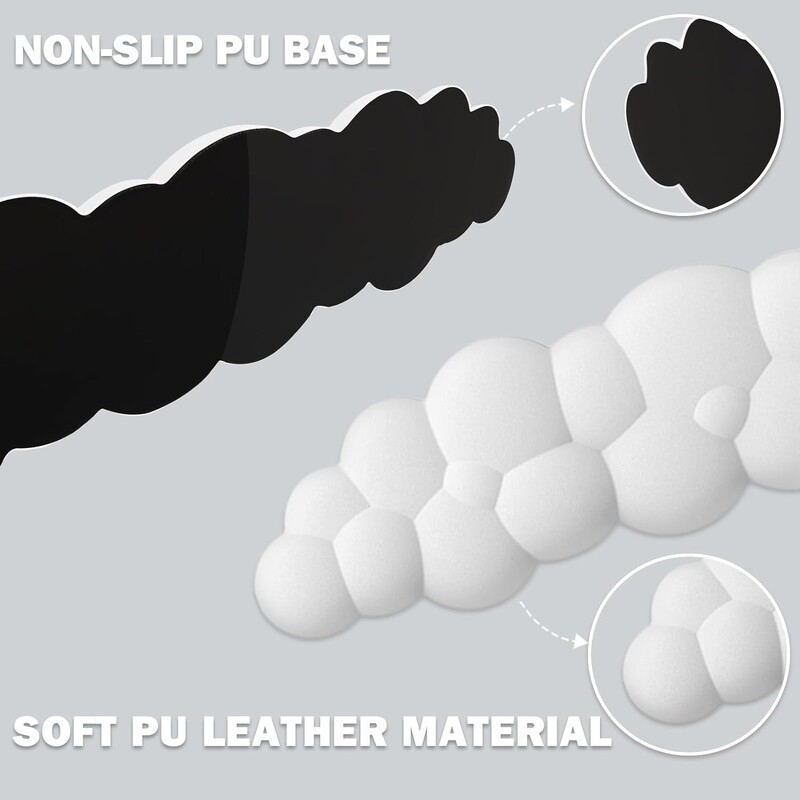 Tastatură ergonomică Mouse Cloud Suport pentru încheietura mâinii Birou Protecție la tastare Relaxează încheietura mâinii Pad pentru mouse din spumă cu memorie Computer Laptop Covoraș de birou