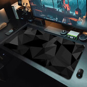 Fekete egérpad szőnyeg Asztalpad Slipmat 90x40 Mat Computer Beat Pad Desk Védelem Gumi egérpad