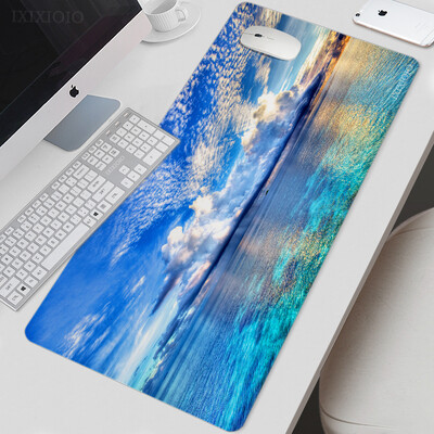 Mouse Pad Gamer Ocean Sea XL Új nagy egyedi egérpad XXL billentyűzet pad Szőnyeg Természetes gumi Puha Irodai kiegészítők Egéralátétek