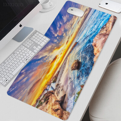 Mouse Pad Gamer Ocean Sea XL Új nagy egyedi egérpad XXL billentyűzet pad Szőnyeg Természetes gumi Puha Irodai kiegészítők Egéralátétek