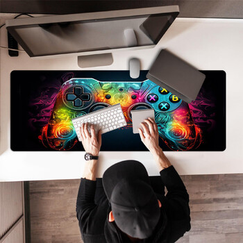 Cool Game Controller Mouse Pad Desk Pad, Gaming Mouse Pad Μεγάλο χαλάκι γραφείου γραφείου Πατάκια πληκτρολογίου υπολογιστή για επιφάνεια εργασίας Αντιολισθητική βάση