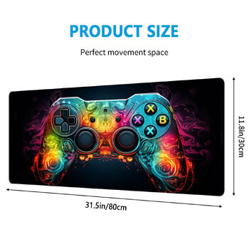 Cool Game Controller Mouse Pad Desk Pad, Gaming Mouse Pad Μεγάλο χαλάκι γραφείου γραφείου Πατάκια πληκτρολογίου υπολογιστή για επιφάνεια εργασίας Αντιολισθητική βάση