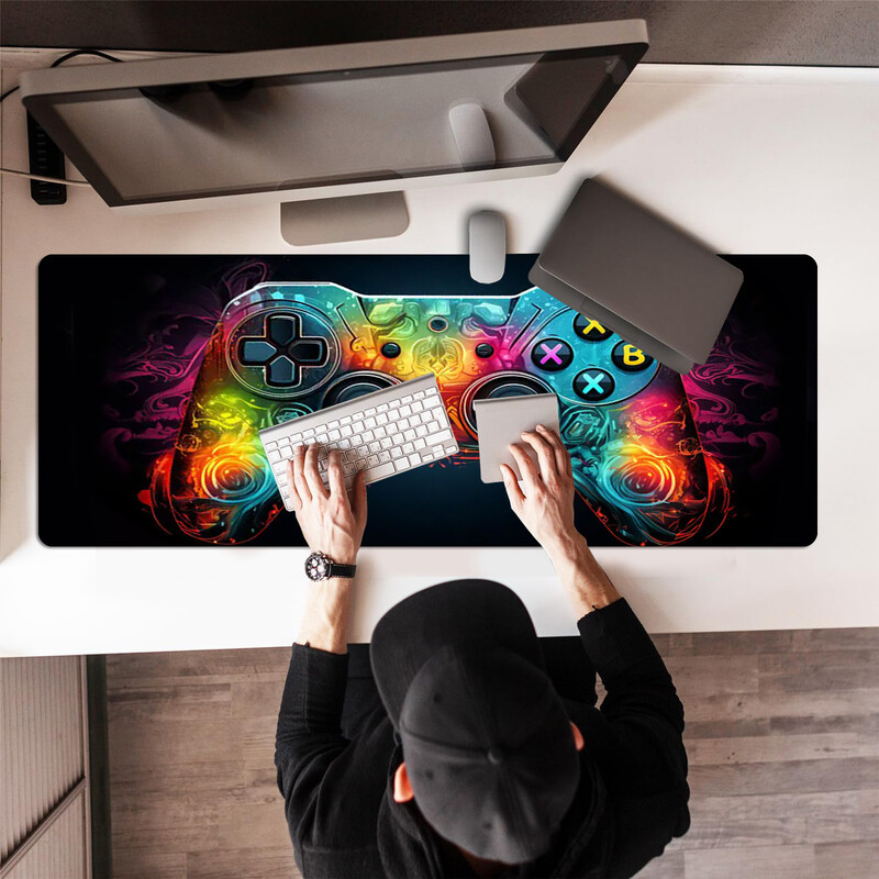 Cool Game Controller Mouse Pad Desk Pad, Gaming Mouse Pad Covoraș mare pentru birou Covoraș tastatură computer pentru birou Bază anti-alunecare
