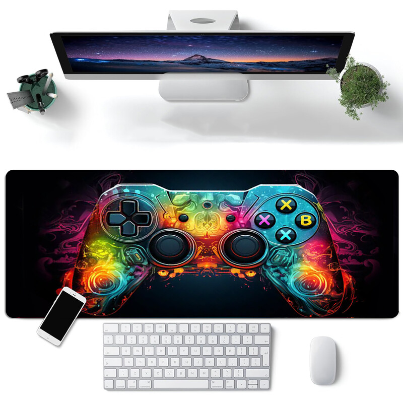 Cool Game Controller Mouse Pad Desk Pad, Gaming Mouse Pad Covoraș mare pentru birou Covoraș tastatură computer pentru birou Bază anti-alunecare