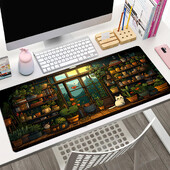Cute Cat Mouse Pad Pad de birou Kawaii Desk Decor Mat, Mouse Pad mare pentru gaming pentru birou, computer, tastatură, laptop, decor birou
