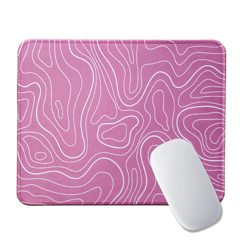 Pink Geographic Lines Tampă de mouse mare Tampă de birou Tampă de mouse pentru tastatură, mouse pad pentru jocuri 3D pentru sufragerie dormitor, Game Player Hom