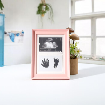 Κορνίζα Ylsteed Newborn Πλαίσιο μελανιού Newborn Footprint Pad And Footprints Growth Record Baby Photo Frame Newborn Photo Props