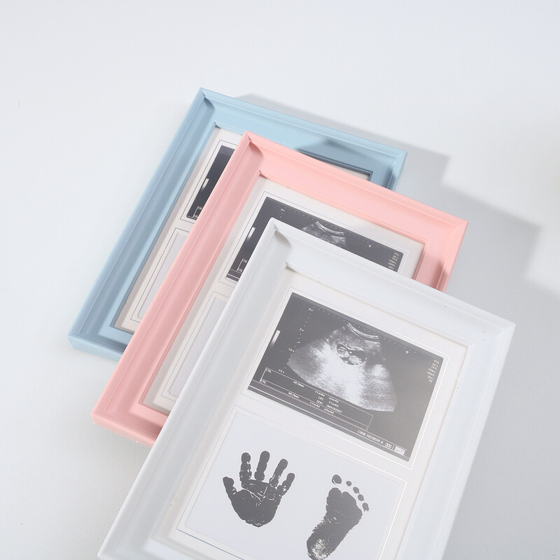 Ylsteed Rama foto pentru nou-născut Tampă de cerneală pentru amprenta pentru nou-născut Record de creștere pentru mâini și amprente Rama foto pentru bebeluși Recuzită foto pentru nou-născut