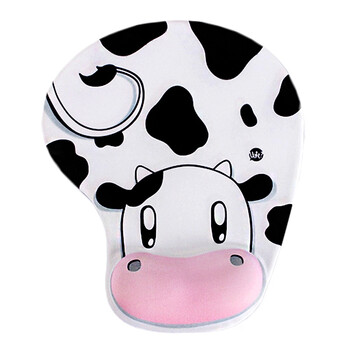 Cartoon Cow Mouse Pad Εργονομικό Επιτραπέζιο Επιφάνεια εργασίας Kawaii Mouse Pad με βάση καρπού για φορητό υπολογιστή γραφείου αντιολισθητικό επιτραπέζιο χαλάκι