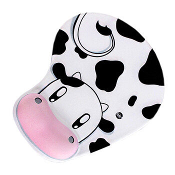 Cartoon Cow Mouse Pad Εργονομικό Επιτραπέζιο Επιφάνεια εργασίας Kawaii Mouse Pad με βάση καρπού για φορητό υπολογιστή γραφείου αντιολισθητικό επιτραπέζιο χαλάκι