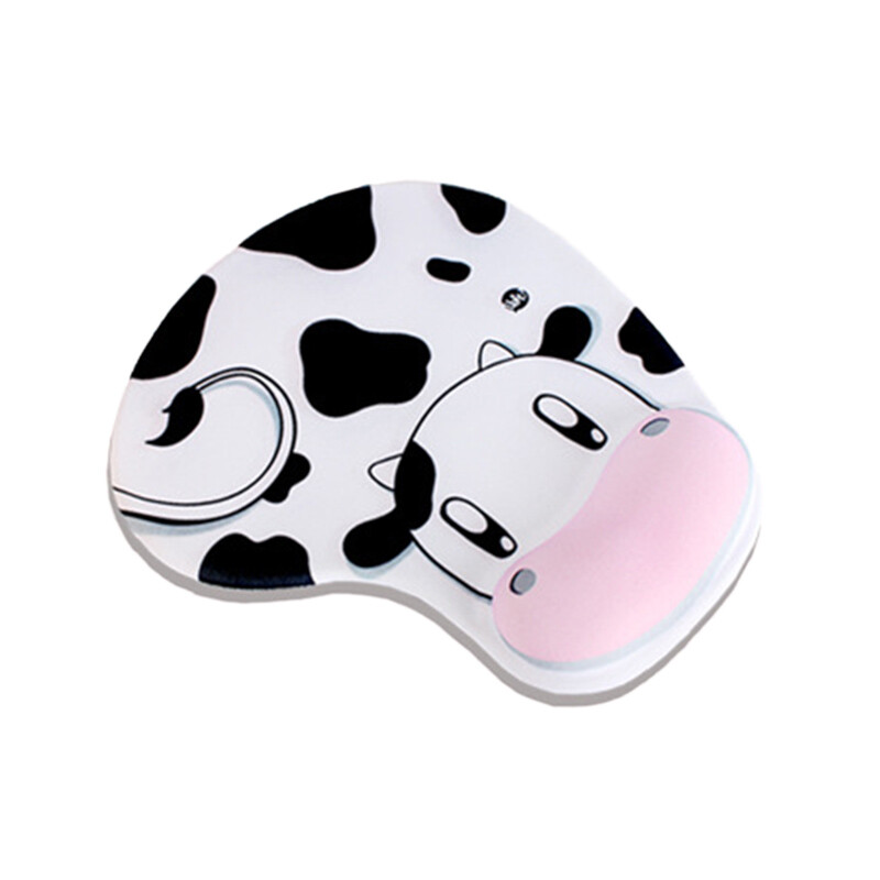 Tampă de mouse cu vaca de desene animate Tampă de mouse ergonomică Kawaii cu suport pentru încheietura mâinii Laptop Covoraș de birou Covoraș de birou anti-alunecare