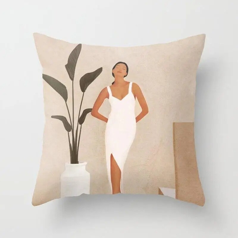 Fete de perna high-end cu imprimeuri din seria geometrica scandinava, perne, dormitor, living, canapea, fete de perna decorative, perne abstracte de birou