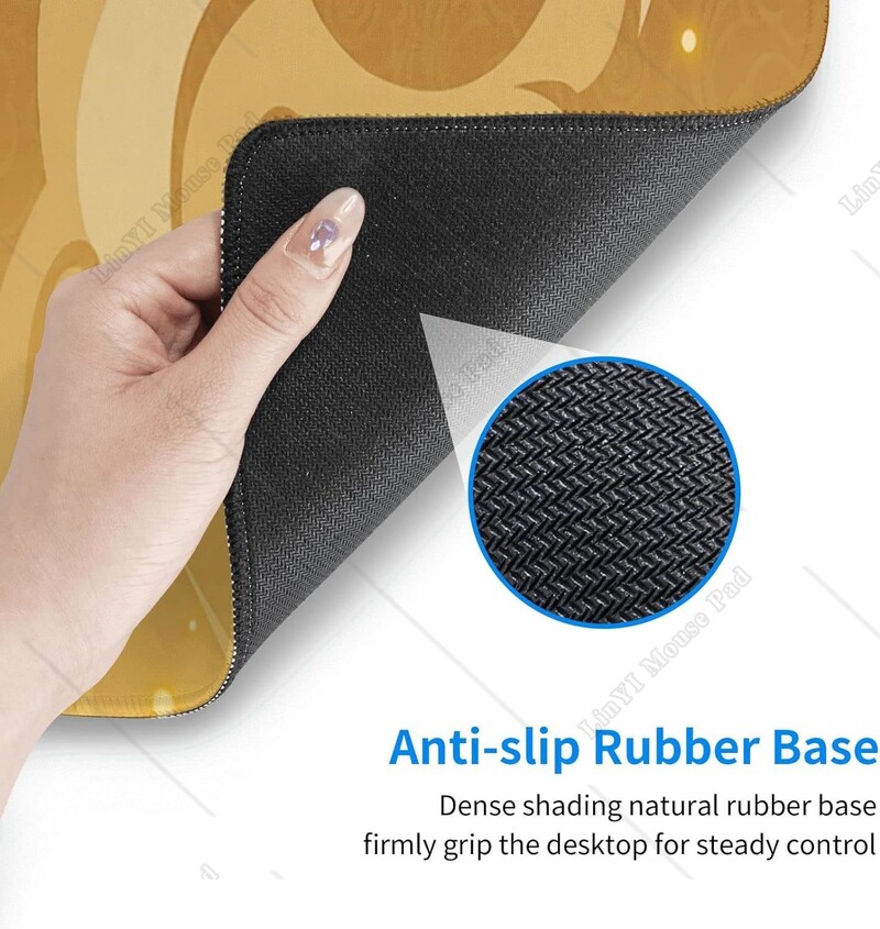 Genshin Game Impact Gorou Gaming Mouse Pad Anti-alunecare din cauciuc Mousepad mare pentru computere de birou, desktop, laptop, 12 x 31,5 inci