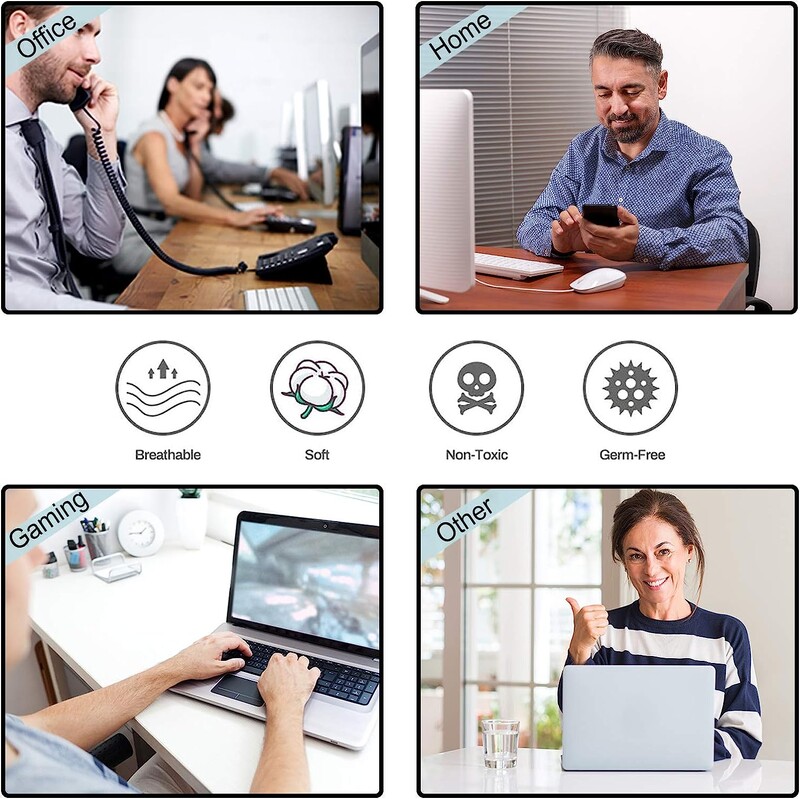 Tampă de mouse extinsă pentru jocuri XXL Tampă de mouse mare lungă, antiderapant, cu bază de cauciuc, margini cusute 35,1 x 15,7 inci, marmură turcoaz.