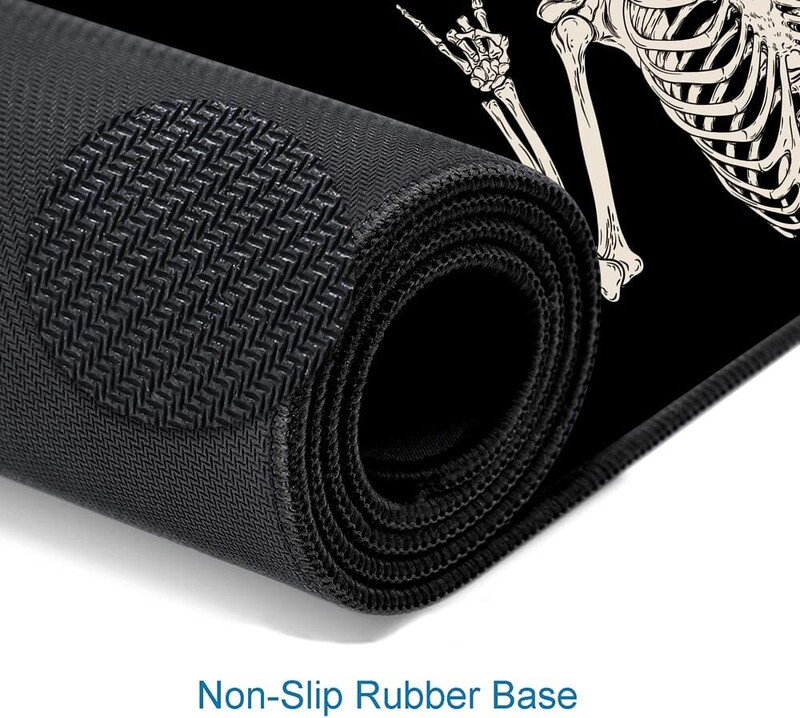 Mouse Pad Gaming Mouse Pad mari pentru birou Baza de cauciuc antiderapante Mousepad Tastatura Mouse Mat 31,5x11,8 inch Black Human Skeleton