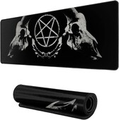 Gothic Occult Satan Penta Symbol Skull XL Nagy egérpad csúszásmentes, hosszú, meghosszabbított padok Egérpad gumi asztalszőnyeg 31,5x11,8 hüvelykes
