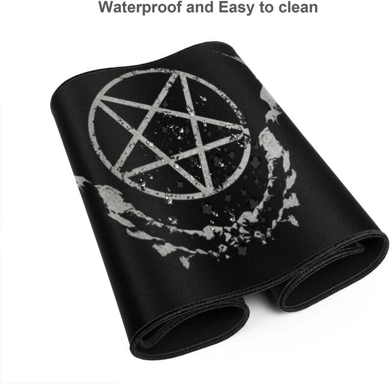 Gothic Occult Satan Penta Symbol Skull XL Tampă de mouse mare Anti-alunecare Tampoane lungi prelungite Mousepad Covoraș de masă din cauciuc 31,5X11,8 inch