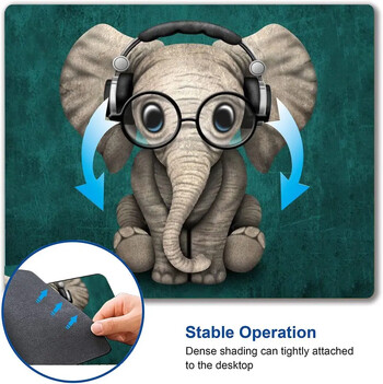 Υπολογιστής Cute Elephant Mouse Pad Premium-Textured Mousepad Αδιάβροχο ποντίκι, αντιολισθητικό, λαστιχένια βάση για φορητούς υπολογιστές γραφείου