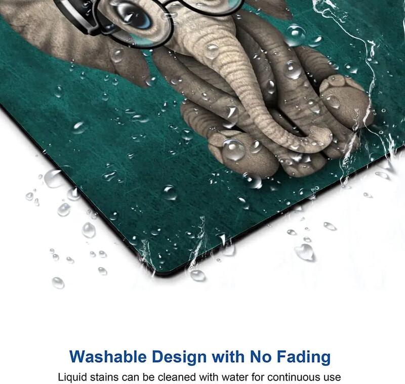 Computer Cute Elephant Mouse Pad cu textura premium Mousepad Covoraș pentru mouse impermeabil, cu bază din cauciuc, antiderapant, pentru laptop de birou