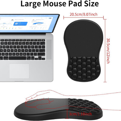Ergonomikus csuklótámasztó egérpad, memóriahabos párna, masszírozó dudor, kéztőalagút fájdalomcsillapítás, iroda és játék