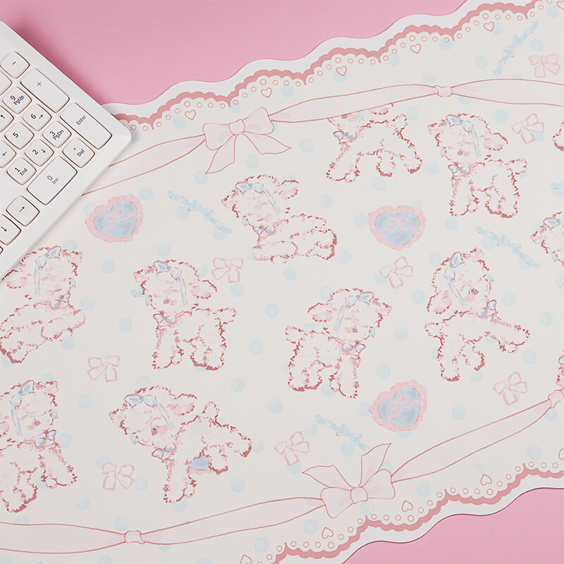 Tampă de mouse mare pentru jocuri Miel mic drăguț Covoraș de birou mare Tampă de mouse Kawaii rezistentă la apă Accesorii de birou pentru laptop