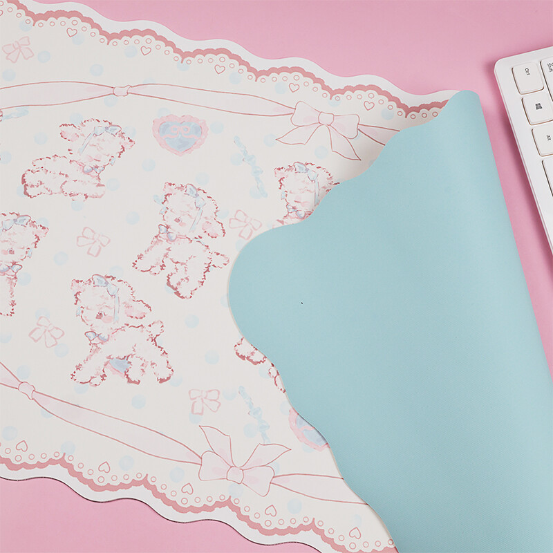 Tampă de mouse mare pentru jocuri Miel mic drăguț Covoraș de birou mare Tampă de mouse Kawaii rezistentă la apă Accesorii de birou pentru laptop